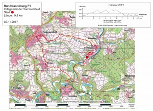 Rundwanderweg F1 | Start: Alter Bahnhof in Seelbach Karte: LVermGeo RLP