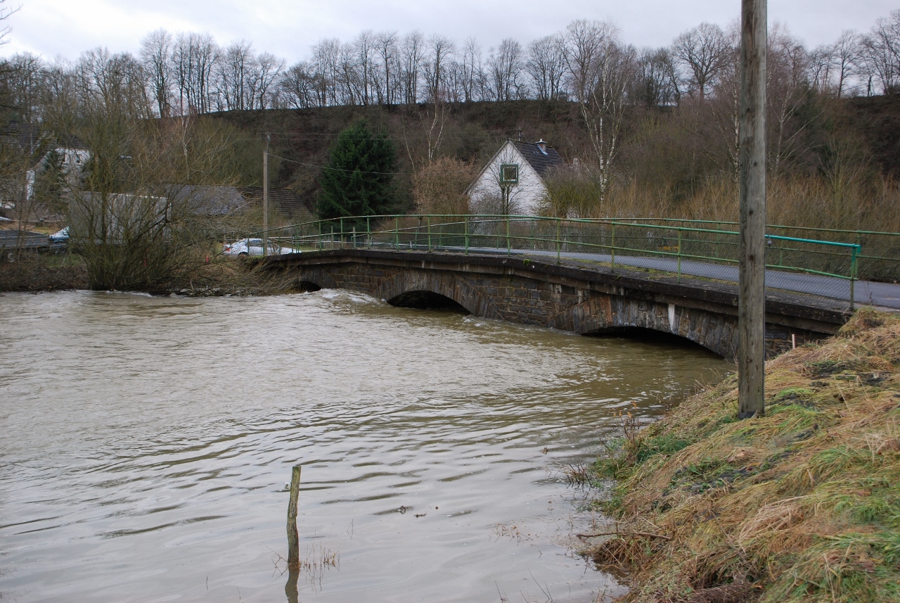 01.2011 | Hochwasser Wiedbrücke in Bettgenhausen | Foto: Wilfried Kleinr