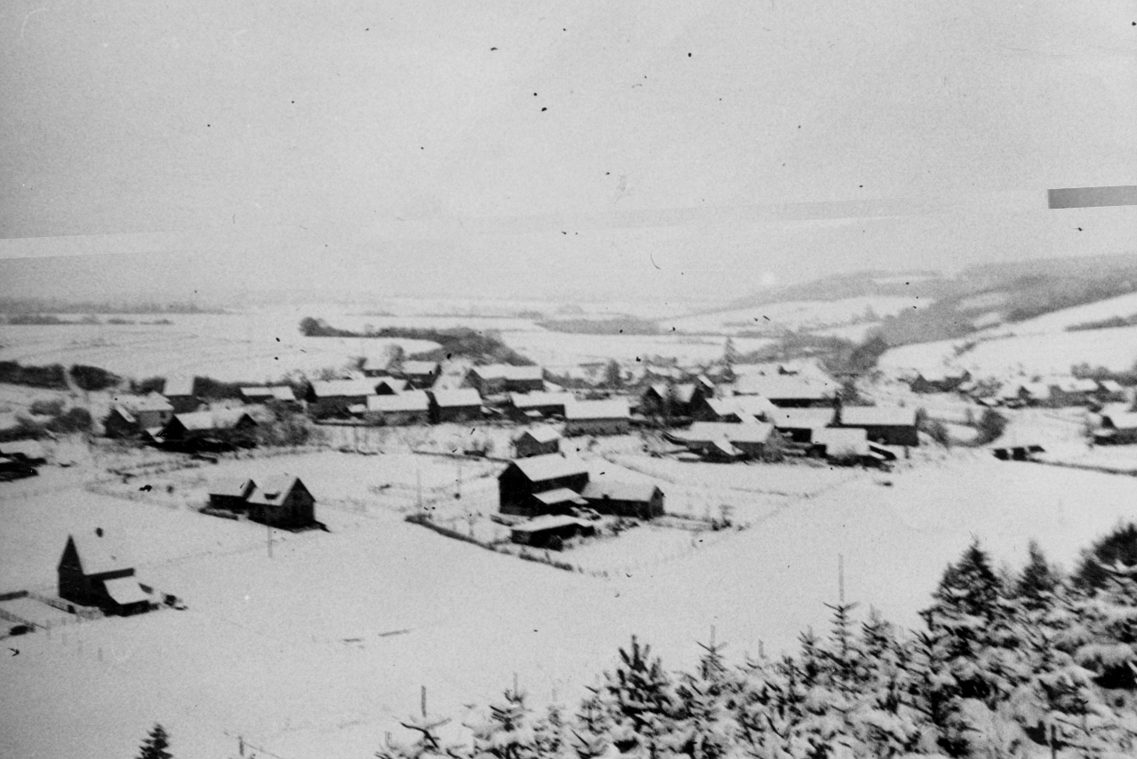 Historische Aufnahme Winter in Seelbach 1958