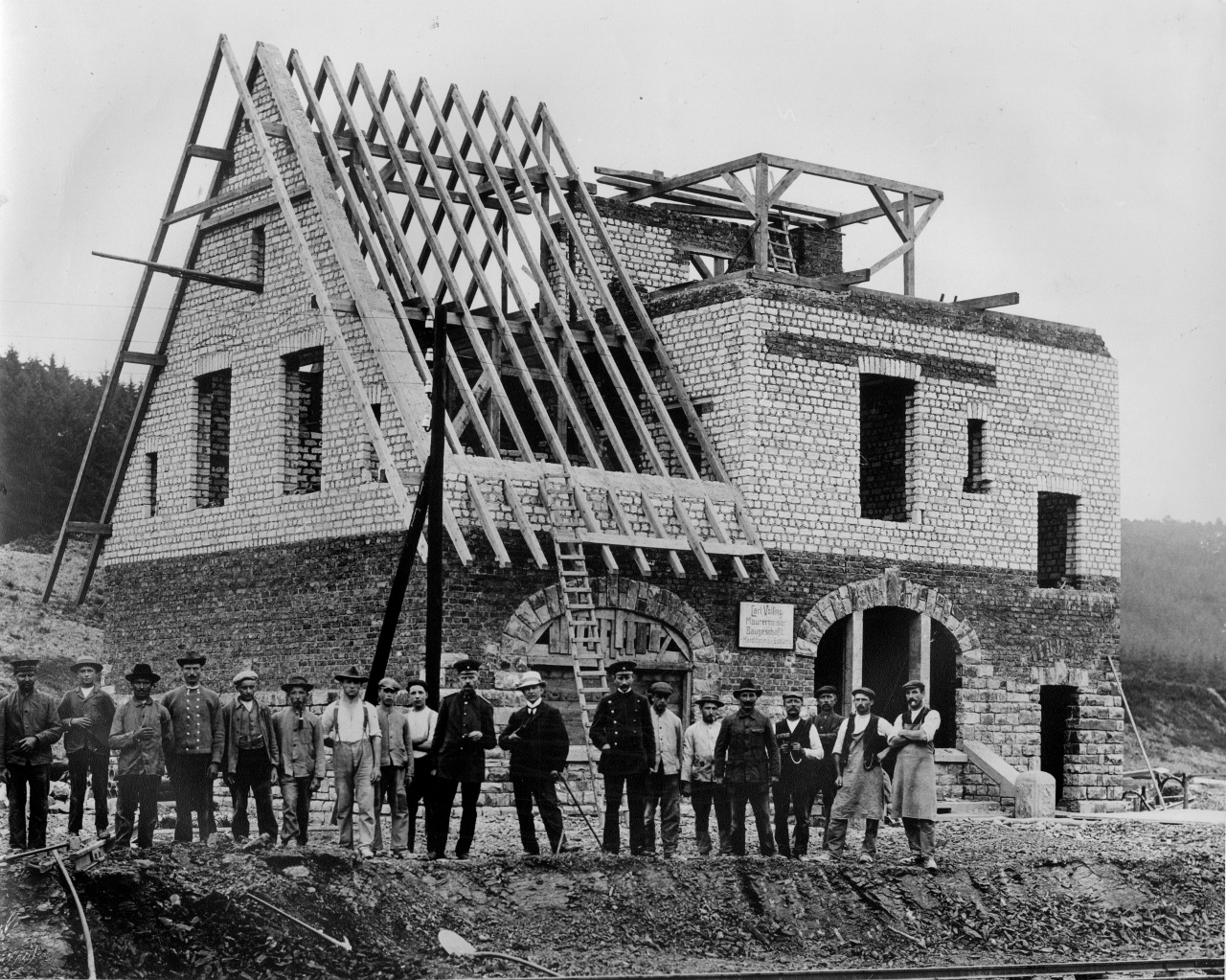 1911 | Bau des Bahnhofs | Repro: Wilfried Klein