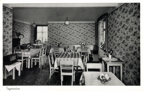 Historische Aufnahme 1956 Postkarte Tagesraum des Kindererholungsheims Westerhoff | Archiv: Burkhard und Yvette Schäck