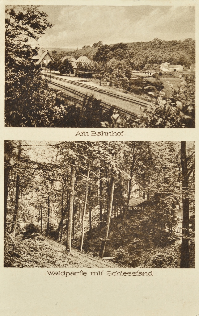 Historische Karte Mitte 1930er Bahnhof Flammersfeld und Schiesstand von Seelbach