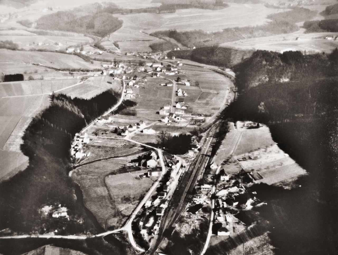 1970 | Luftaufnahme von Seelbach und Bettgenhausen | Repro: Wilfried Klein