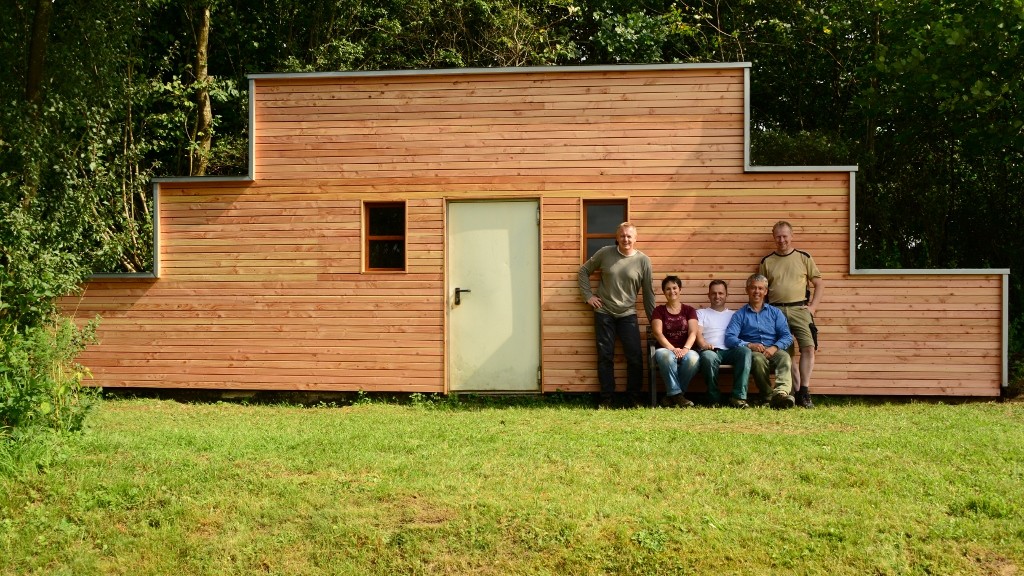 Blick auf die renovierte Fassade des alten Hochbehaelters