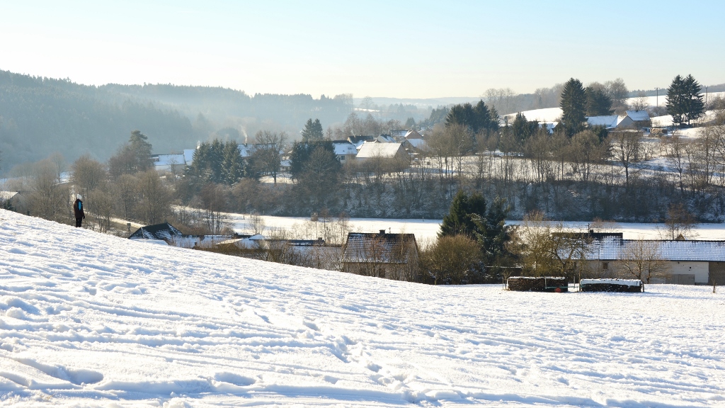Blick auf Seelbach und Bettgenhausen im Winter