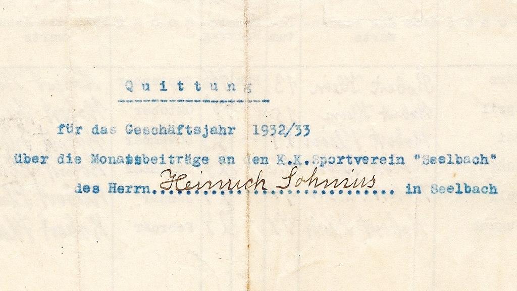 1932-1933 | Beitrag Schützenverein Seelbach | Archiv: Hildegard Jeuck | Recherche: Uli Sohnius