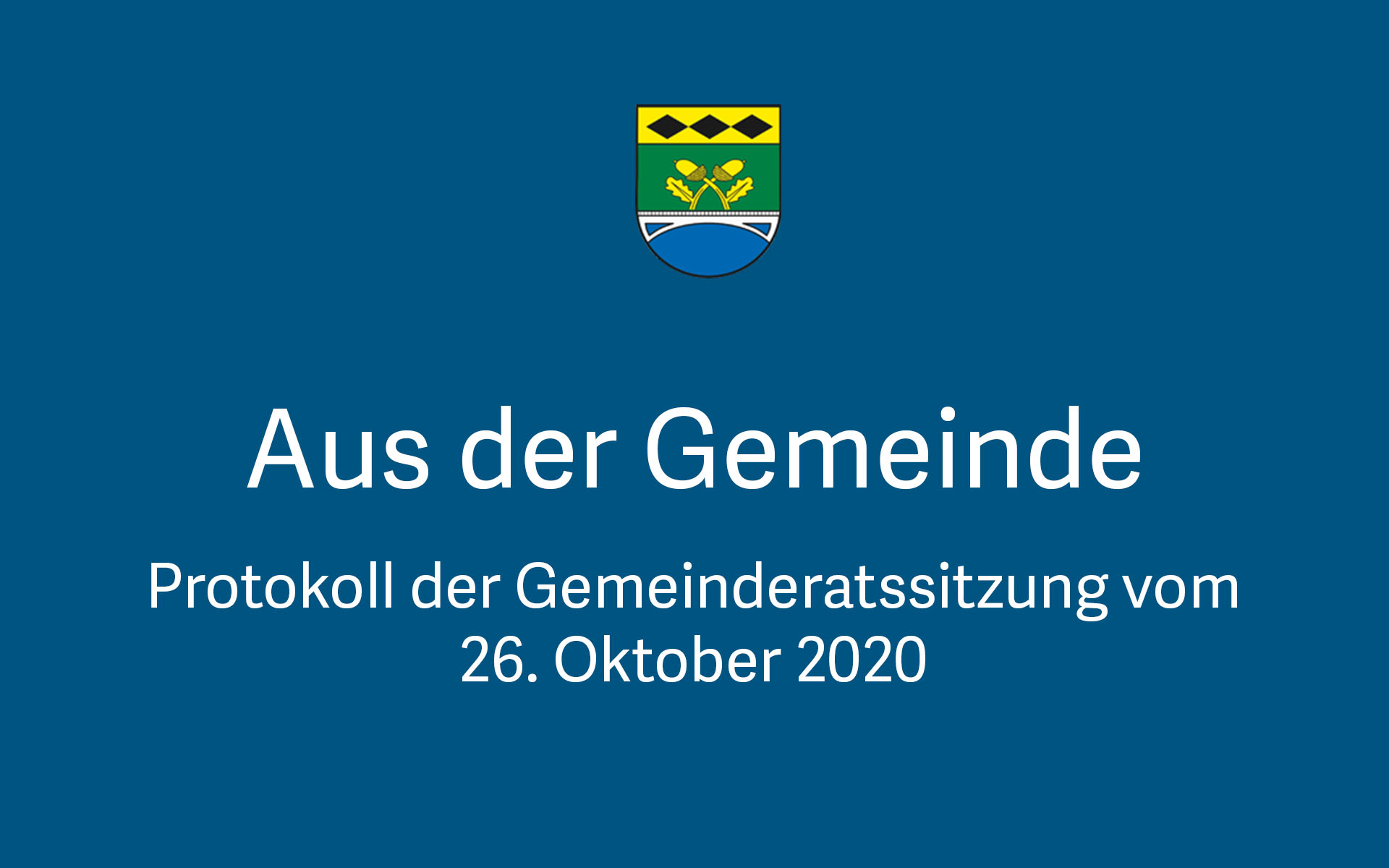 Protokoll der Gemeinderatssitzung 26. Oktober 2020 | Grafik: Alexandra Lüß