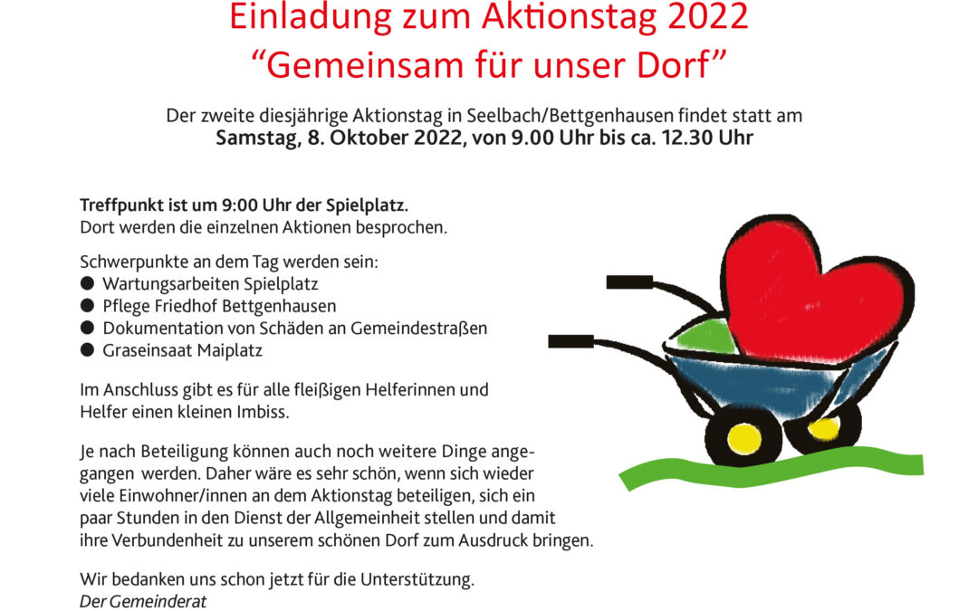 Aktionstag Oktober 2022 Seelbach/Bettgenhausen