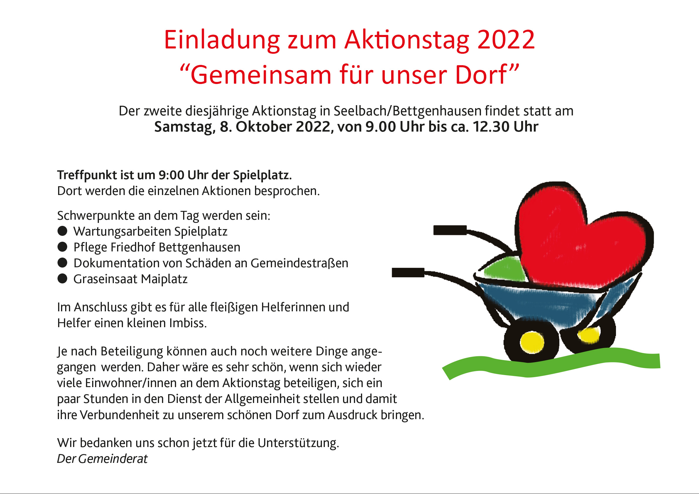 Aktionstag Oktober 2022 Seelbach/Bettgenhausen